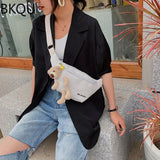Women's Canvas Waist Bag Multifunctional Chest Bag