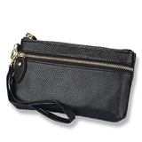 Women Leather Long Wallet Clutch Zipper Purse Soft