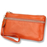 Women Leather Long Wallet Clutch Zipper Purse Soft