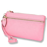 Women Leather Long Wallet Clutch Zipper Purse Soft