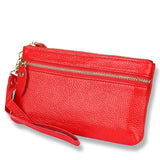 Women Leather Long Wallet Clutch Zipper Purse Soft