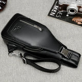 Waterproof Men's Sling Chest Bag USB Charge Shoulder Messenger