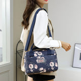 Flower Female Shoulder bags Nylon Messenger Bag Ladies Printed Crossbody Bag