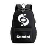 Zodiac Sign Canvas Schoolbag Constellation Horoscope Backpack
