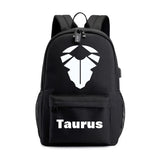 Zodiac Sign Canvas Schoolbag Constellation Horoscope Backpack