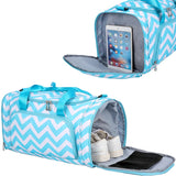 Water Resistant Gym Duffel Bag with Shoe Compartment