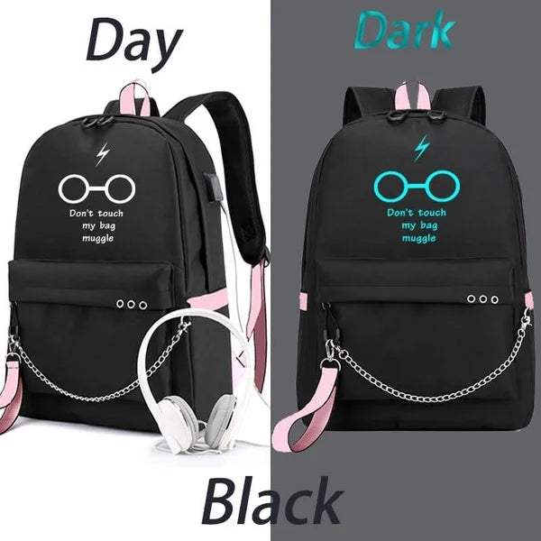School Backpack USB Charging Canvas Student Backpack For Teenagers