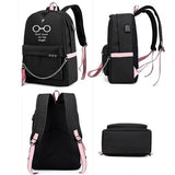School Backpack USB Charging Canvas Student Backpack For Teenagers