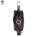 Leather Car Key Holder Zipper Case Top Male Man Organizer