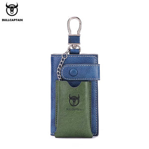 Leather Men's Key Case Housekeeper Holders Car Keychain Portable