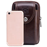 Men's Leather Belt Waist bag Small Money Phone Waist Pack