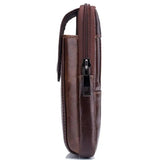 Men's Leather Belt Waist bag Fanny Pack Molle Small Money Phone Waist Pack