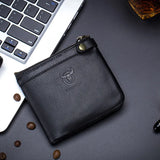 Men's RFID Zipper Wallet with Smart Buckle