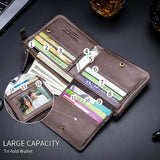 Men's RFID Zipper Wallet with Smart Buckle