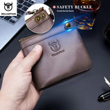 Men's RFID Zipper Wallet with Smart Buckle