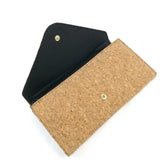 Butterfly Pattern Cork Purse for Women Vegan Long Purse