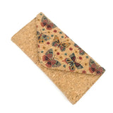 Butterfly Pattern Cork Purse for Women Vegan Long Purse