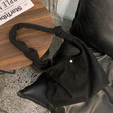 Corduroy Handbag Large Capacity Wallet Shopping Crossbody Bag