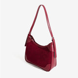 Retro Solid Shoulder Bag for Women Underarm High Temperament