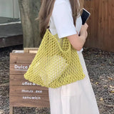 Hollow Out Knitting Shoulder Bag Large for Women Beach Holiday