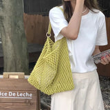 Hollow Out Knitting Shoulder Bag Large for Women Beach Holiday