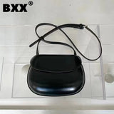 Retro PU Leather Bag Women's Versatile Solid Mobile Phone Wallet Shoulder Crossb