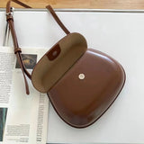 Retro PU Leather Bag Women's Versatile Solid Mobile Phone Wallet Shoulder Crossb