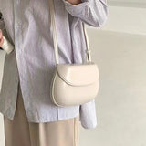 Retro PU Leather Bag Women's Versatile Solid Mobile Phone Wallet Shoulder Crossb