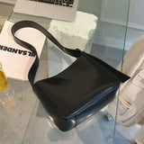 Retro PU Leather Large Capacity Shoulder Bag For Women's Casual
