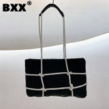 Rhinestone Chain Armpit Bag Women Large Capacity Shoulder Bags