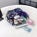 Sequin Bucket Handbag Chain Shoulder Crossbody Bag Female