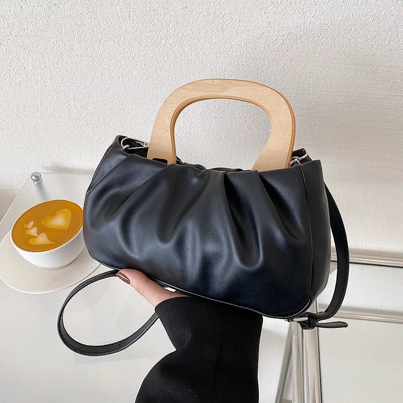 Casual Pleated Shoulder Crossbody Bag for Women