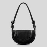 Striped Patchwork Handbag For Women Solid Shoulder Wallet 8P071