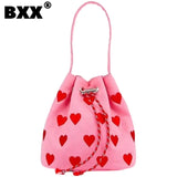 Canvas Bucket Handbag Casual Shoulder Crossbody Bag
