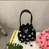 Canvas Bucket Handbag Casual Shoulder Crossbody Bag