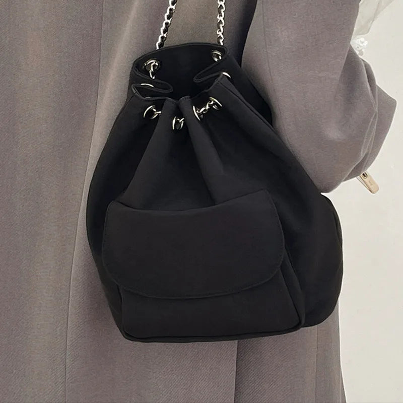 Casual High Capacity Bucket Bag Women's Shopping Shoulder Bag