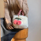 Light Temperament Plush Handbag Women's Phone Travel Shoulder Crossbody Bag