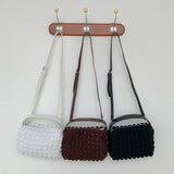 Pleated Mobile Wallet Handbag Women Small Square Bag Shoulder Crossbody