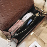 Stone Pattern Wallet Shoulder Crossbody Bag
