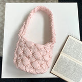 Women's Solid Pleated Shoulder Bag 8P0134