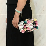 Flower Sequins Evening Shoulder Bag GF4889