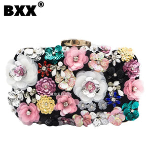 Flower Sequins Evening Shoulder Bag GF4889