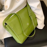 Women's Solid Leather Shoulder Crossbody Bag for Shopping 8S013