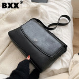 Women's Solid Leather Shoulder Crossbody Bag for Shopping 8S013