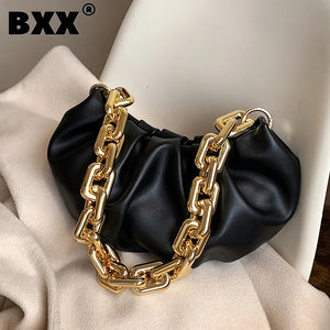 Women's Light PU Leather Chain Handbag 8S0125