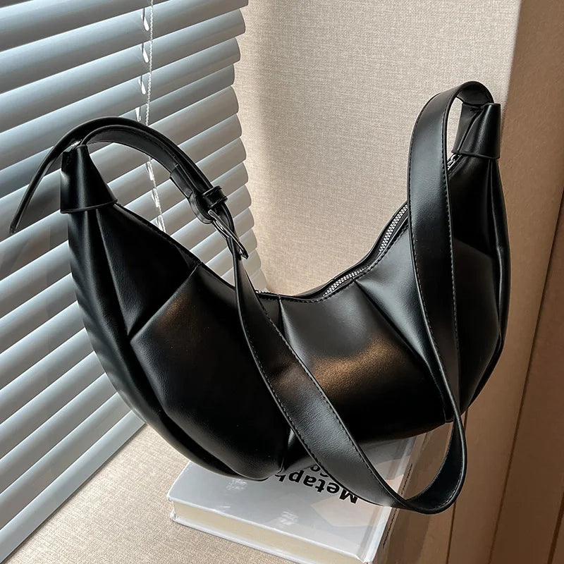 Large Capacity Crossbody Bag Pleated 8P0115