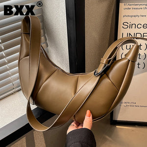 Large Capacity Crossbody Bag Pleated 8P0115