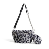 Leopard Plush Crossbody Bag for Women - 8P0196
