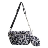 Leopard Plush Crossbody Bag for Women - 8P0196