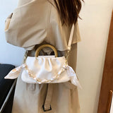 Casual Pleated Shoulder Bag Women's Crossbody 8P0321